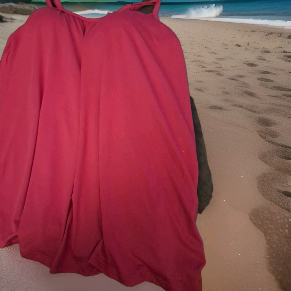 32 Degree Hot Pink XXL Stretch JerseyTankini Top Adjustable Straps G-015